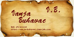 Vanja Buhavac vizit kartica